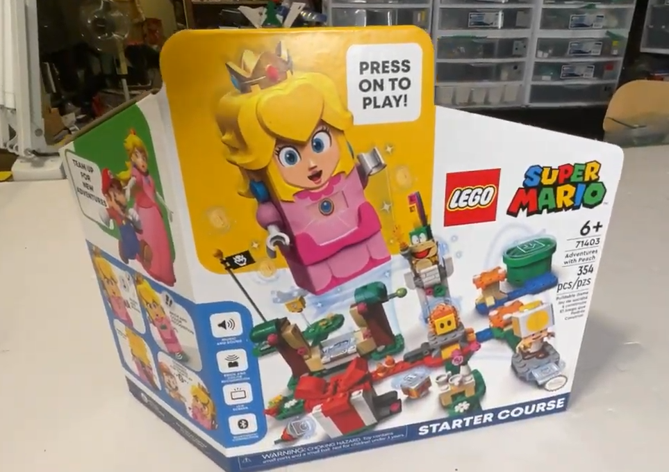 Lego Adventures with Peach review box.