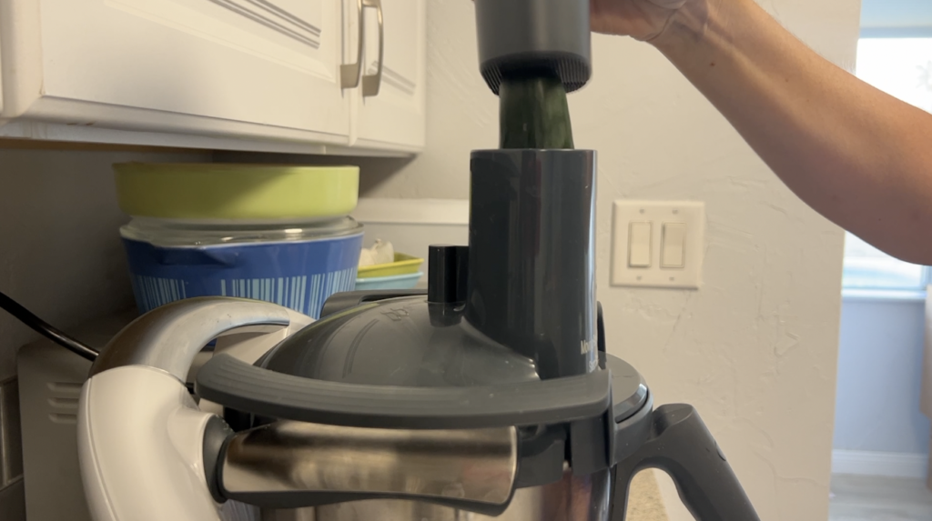 Thermomix cutter with cucumber