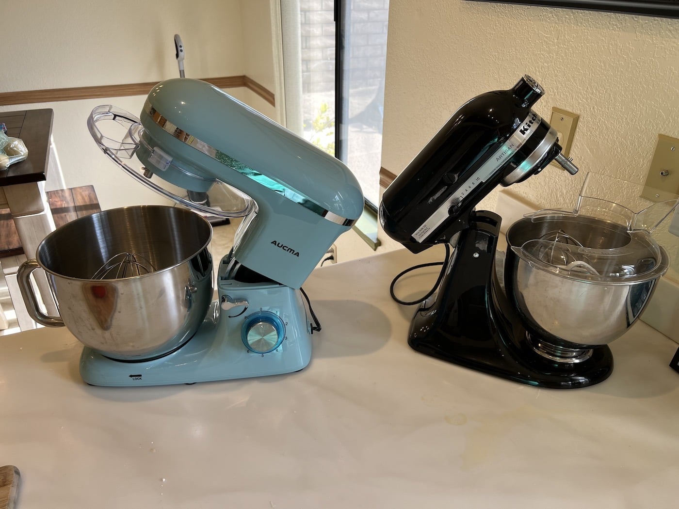 kitchenaid stand mixer vs aucma, review