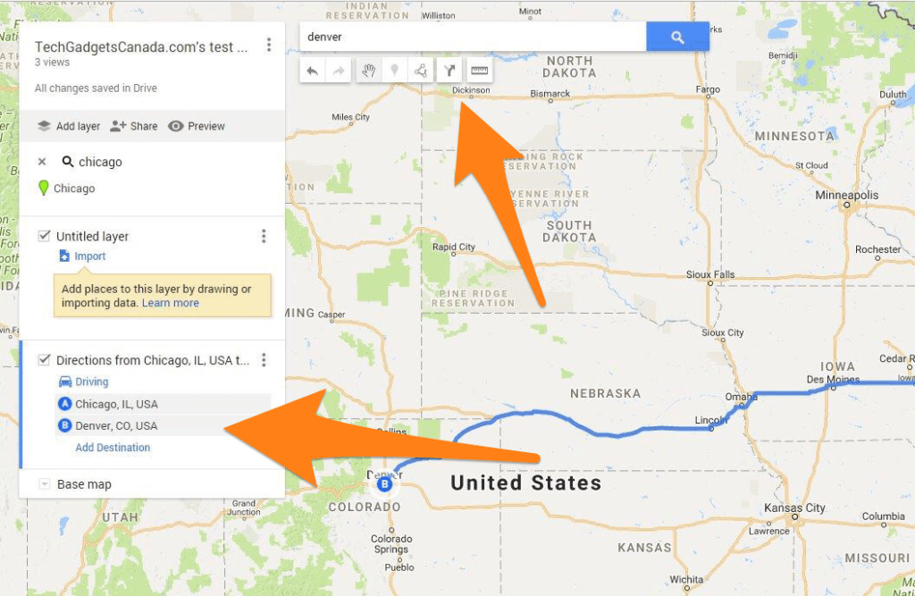 Screenshot of google maps showing directions panel